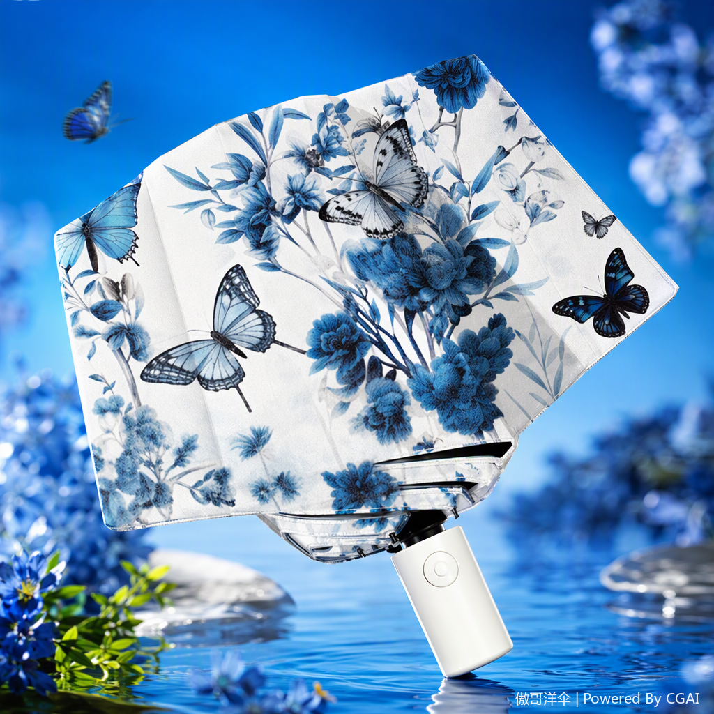 This multi-functional windproof, sunshade and umbrella is lightweight, durable and portable. It can be used in both sunny and rainy weather and is suitable for both men and women