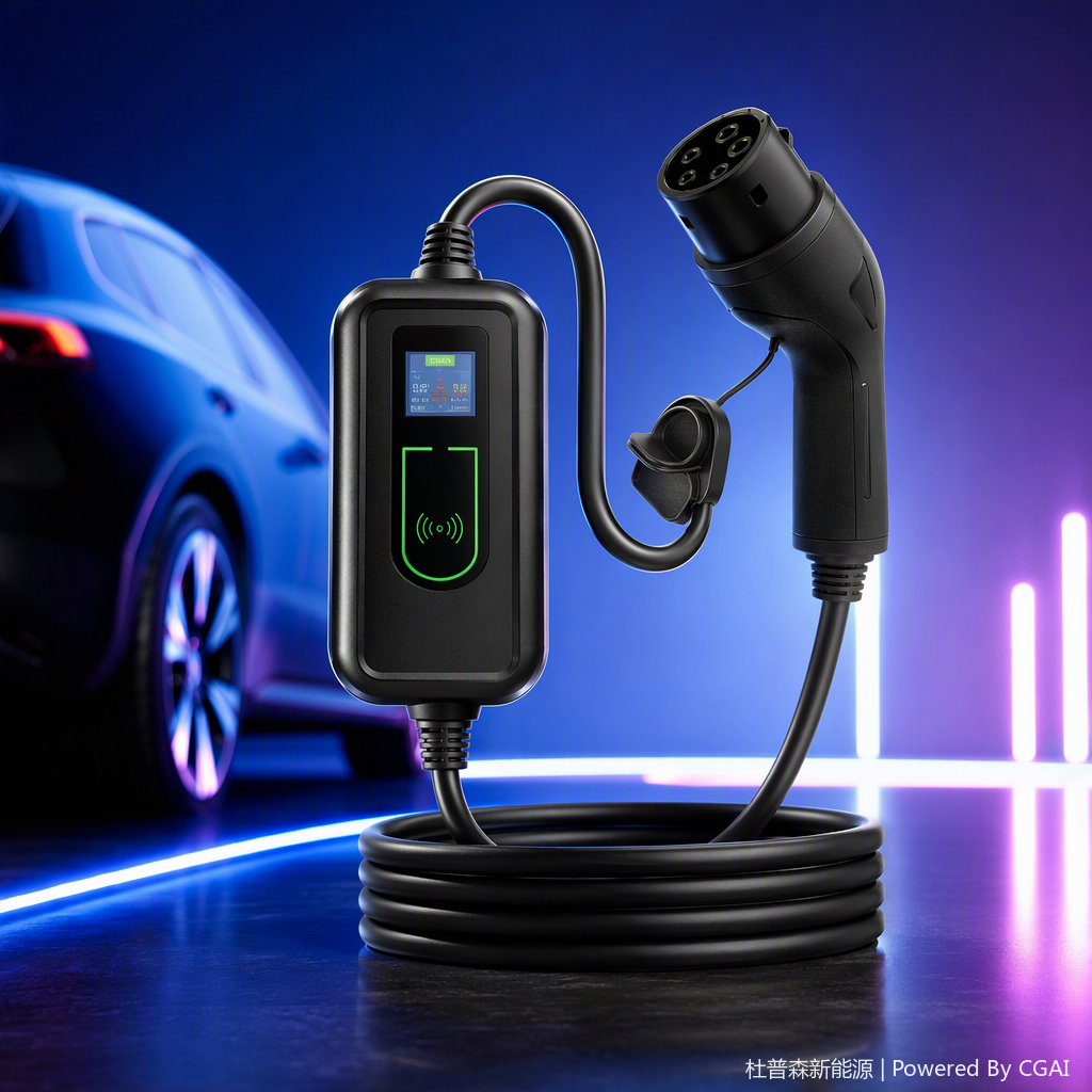 The DUPUSEN multi-functional portable electric vehicle charger is a fast charging electrical accessory suitable for multiple vehicle models Item Picture