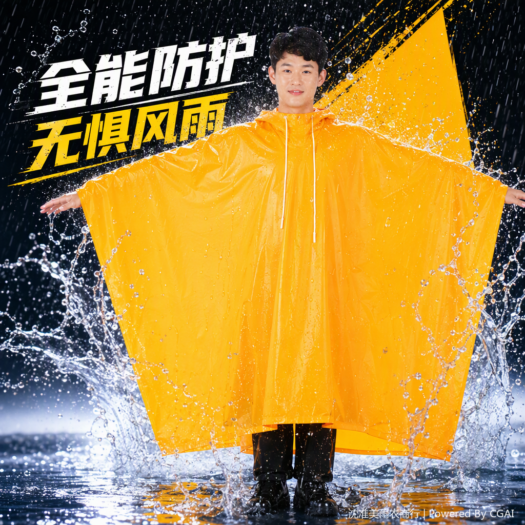 防水防风连体雨衣雨披男女通用户外防雨防晒防尘轻便便携款式多样