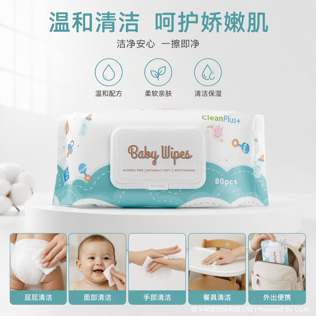 柔润婴儿湿巾宝宝湿巾儿童湿巾柔软无刺激便携湿巾纸湿巉湿巾包邮