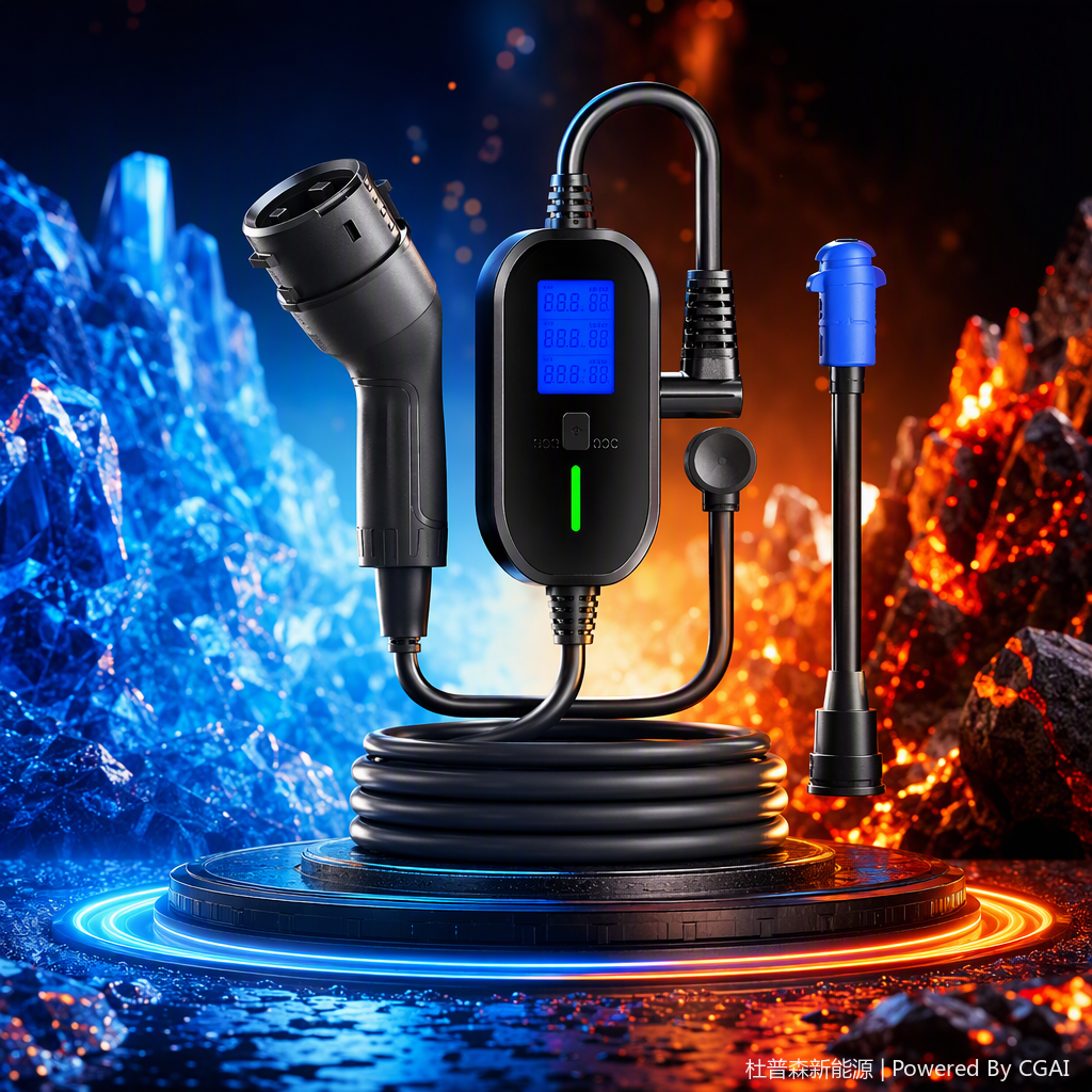 DUPUSEN European standard 2-in-1 charging gun, Type2 high-power AC cable, waterproof and tear-resistant, suitable for new energy vehicles and outdoor energy storage, stable, safe and durable conductivity details Picture