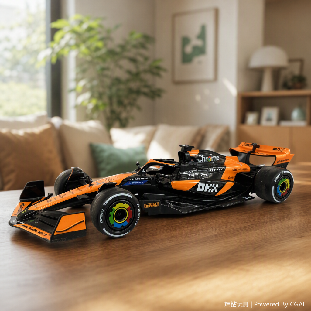 Orange and black racing car model simulation car toys, collectible ornaments, children's gifts, display items details Picture