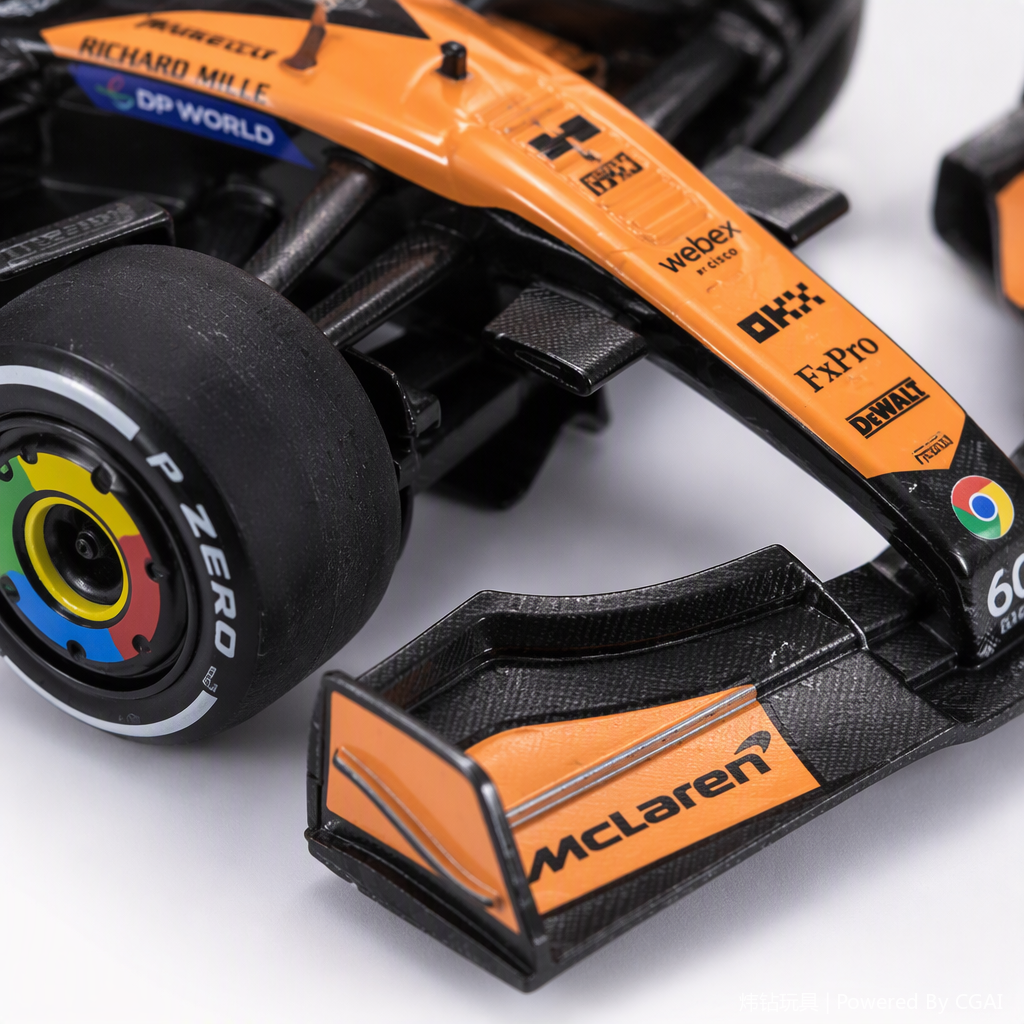 Orange and black racing car model simulation car toys, collectible ornaments, children's gifts, display items Application Scenario