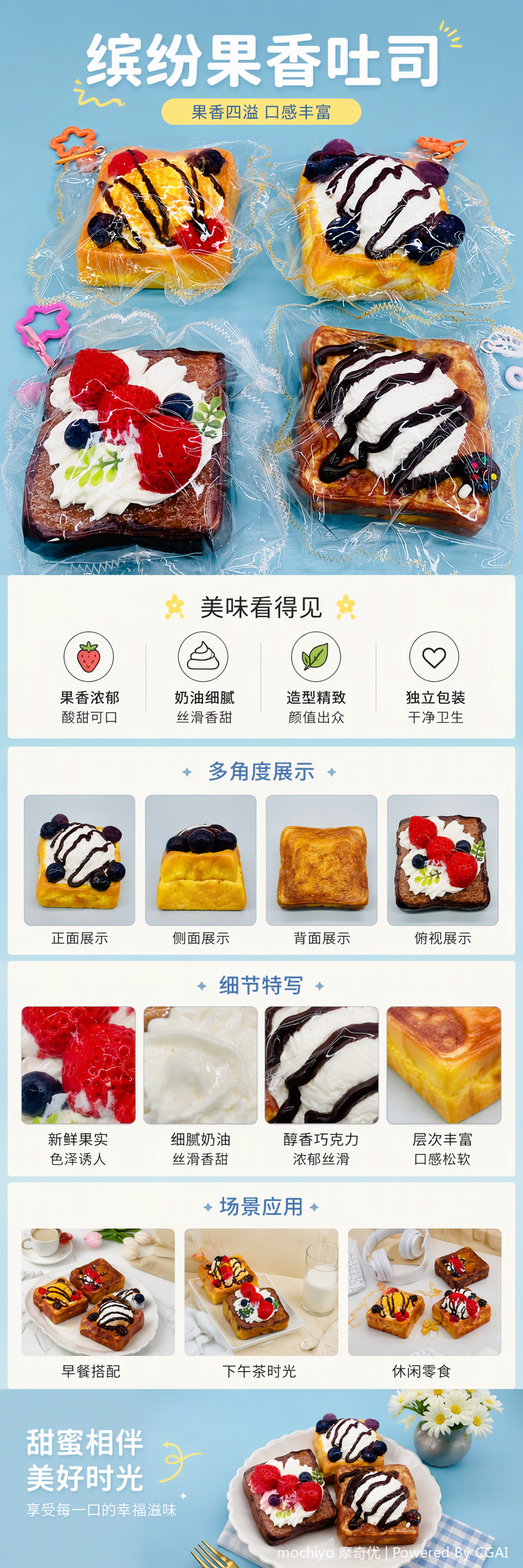 Food-grade silicone kneading Joy Toast sequence pic 1