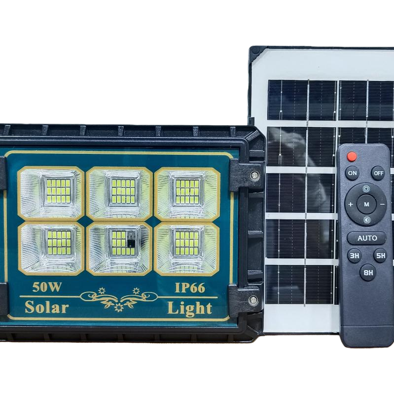 Green Gold Leopard model exclusively for foreign trade, black solar kitchen and bathroom light strip with six LED beads, 50W waterproof IP66 remote control panel for outdoor lighting, multiple power options available Item Picture