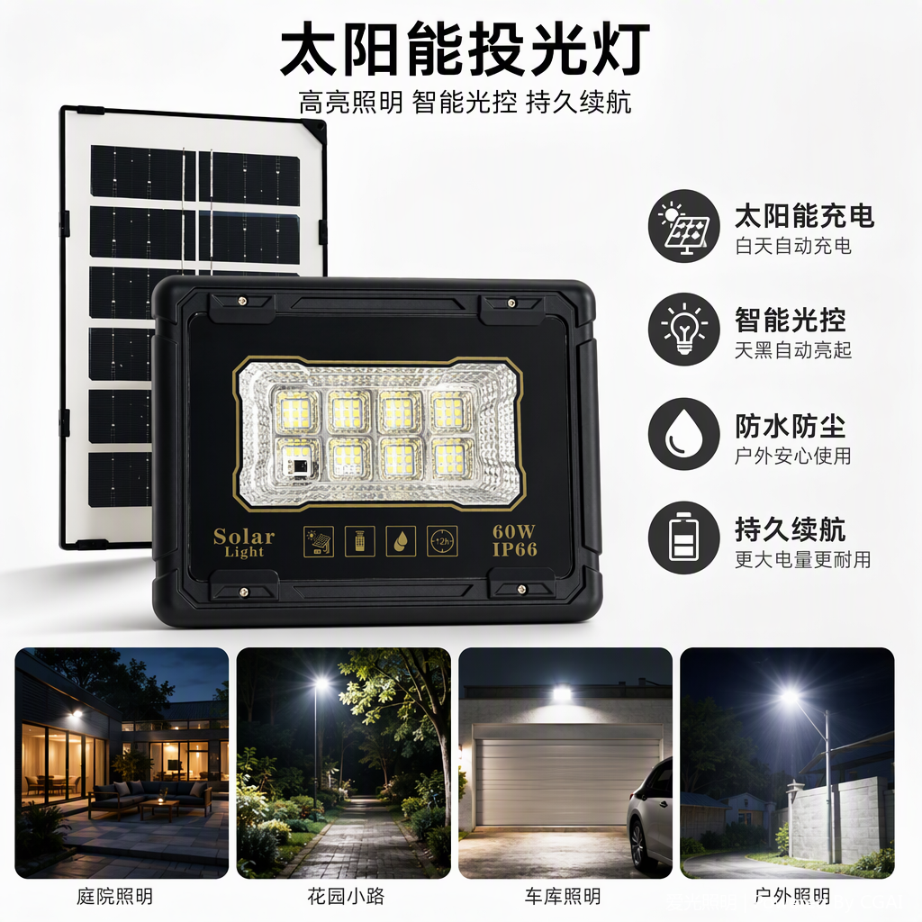 Suministro especial para el comercio exterior, dongfeng no.3 estilo, negro a prueba de lluvia súper brillante luz de calle solar patio de luz iluminación exterior de ahorro de energía y protección del medio ambiente, múltiples opciones de potencia details Picture