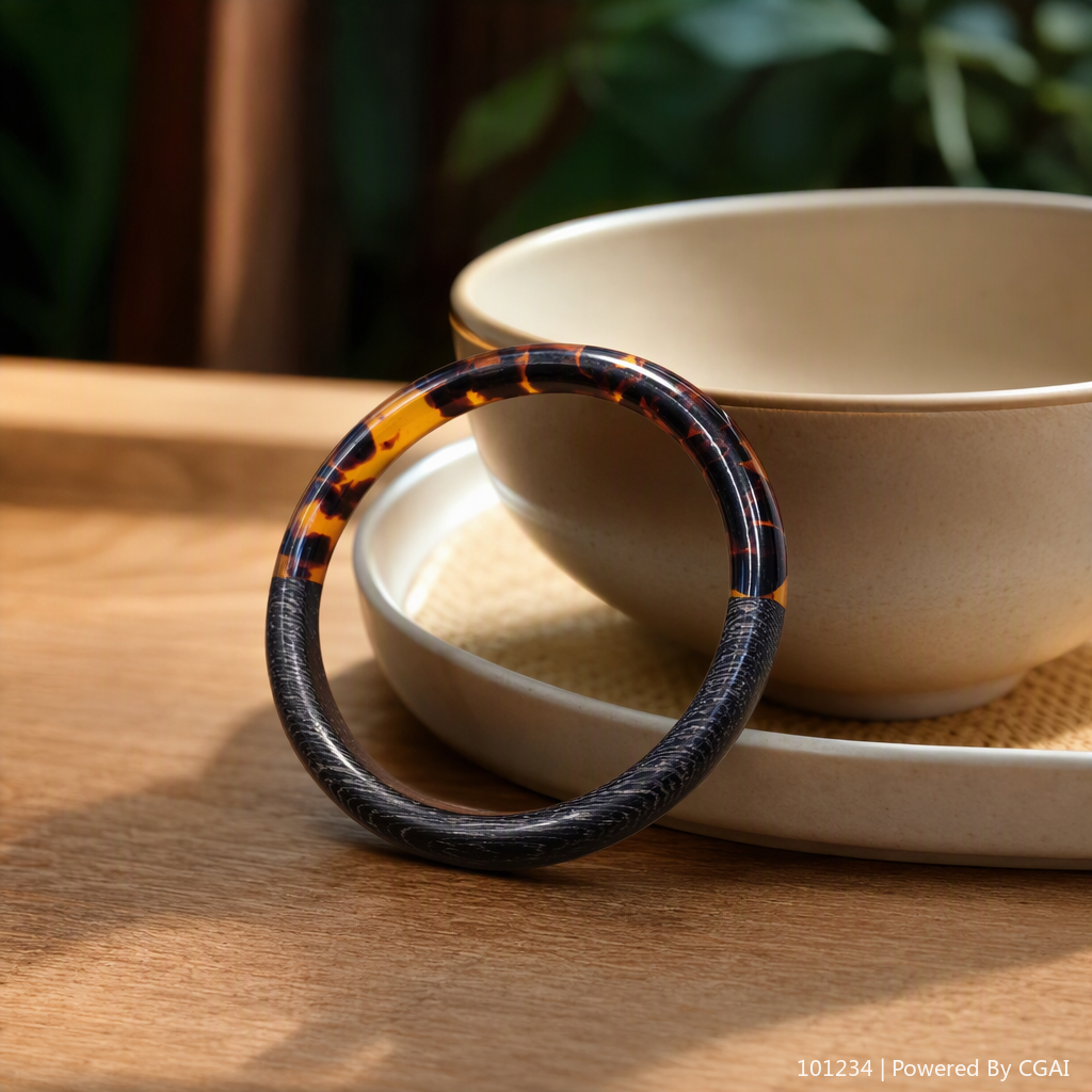 This fashionable and retro tortoiseshell pattern bracelet is simple and versatile. It is a trendy accessory and a great gift for women details Picture