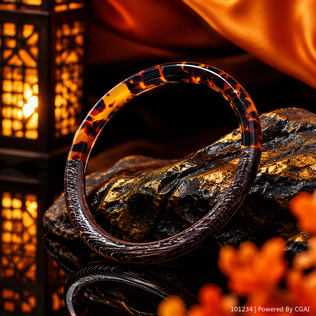 This fashionable and retro tortoiseshell pattern bracelet is simple and versatile. It is a trendy accessory and a great gift for women Specification image
