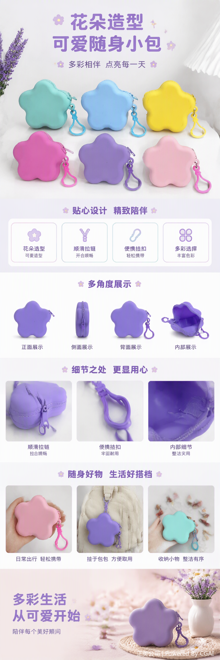 Creative colorful cloud-shaped handbag, fashionable and versatile, trendy small bag, casual coin purse for female students, gift pic 1