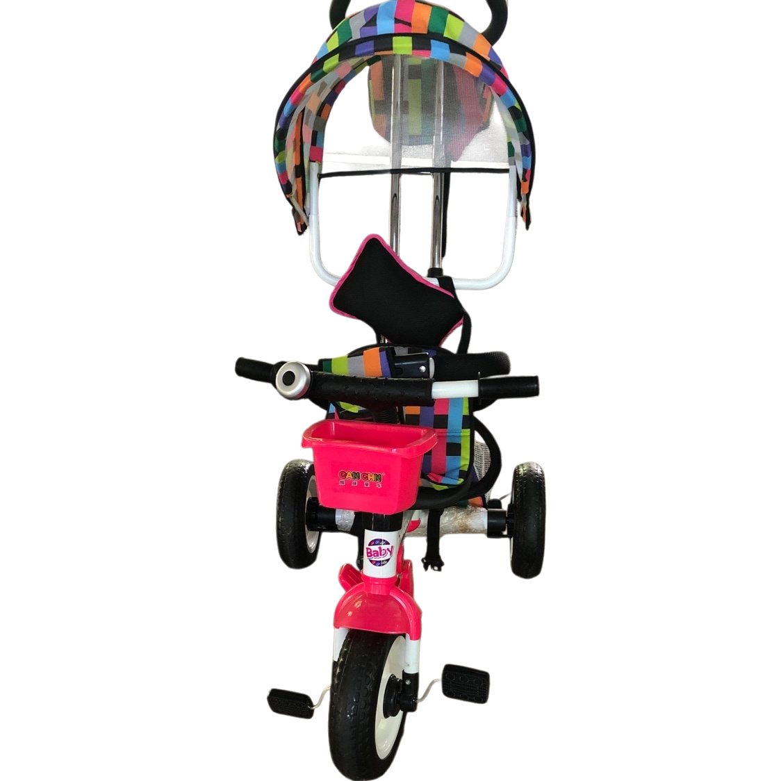 A multi-functional tricycle, hand-pushed cargo, electric-assisted transportation, non-motorized vehicle, durable, load-bearing and practical model Item Picture