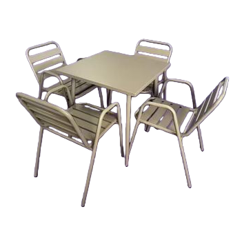 Colorful plastic simple table and chair set, durable home, office, leisure, kitchen and dining room furniture set Application Scenario