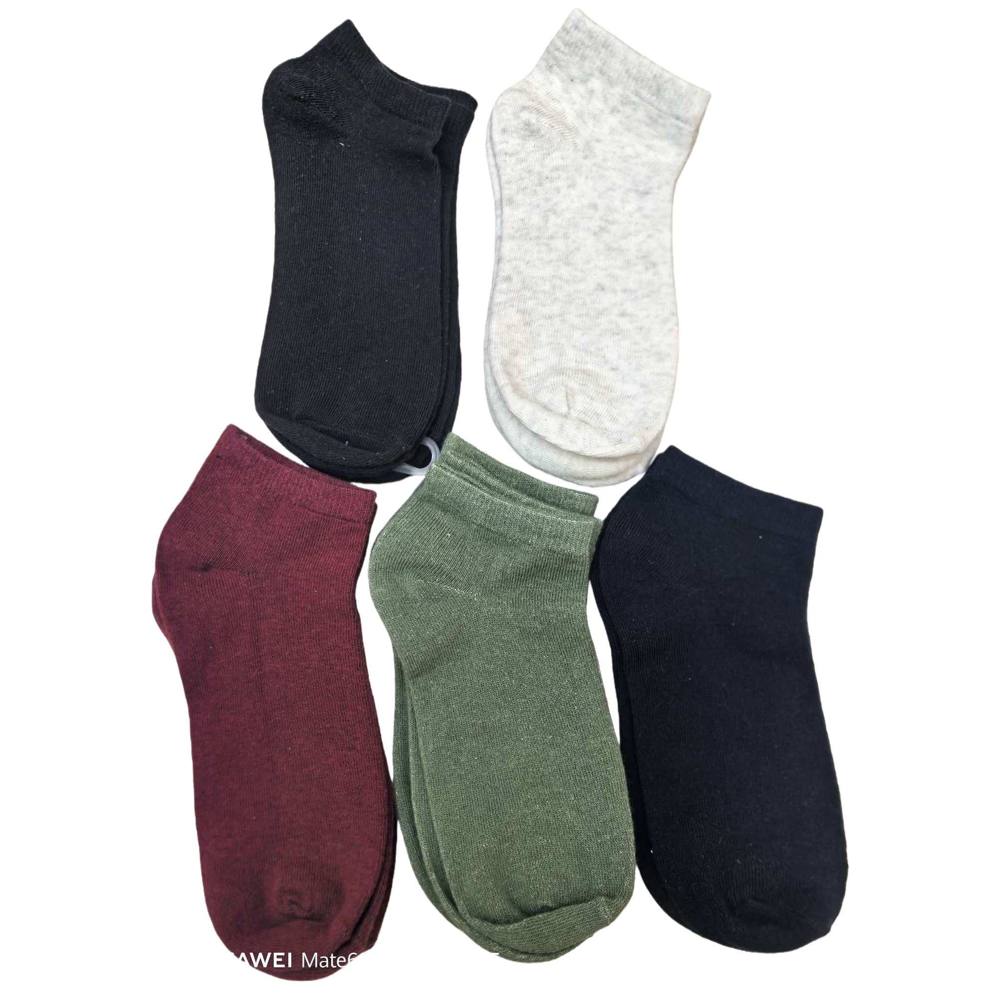 خمسة أزواج من الجوارب الترويحية القصيرة الألوان Item Picture