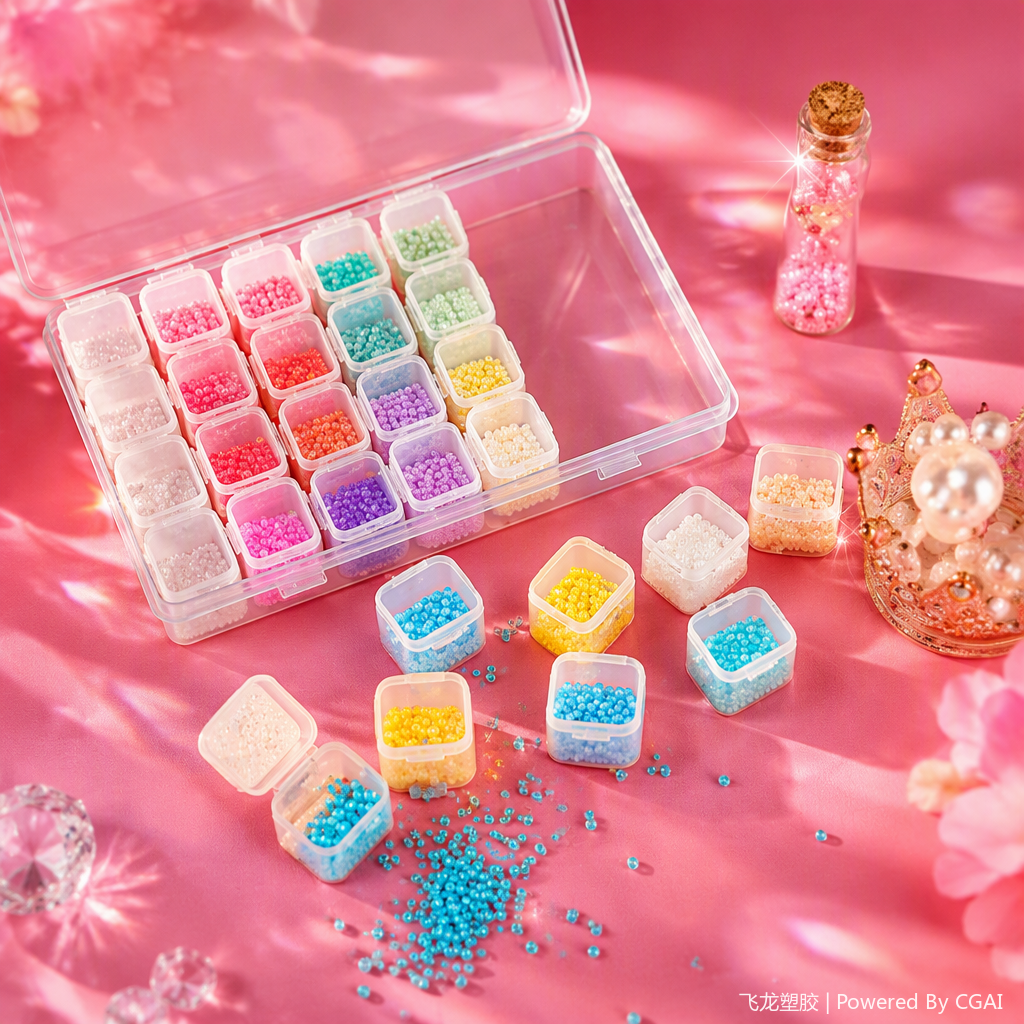 Colorful scattered beads, beaded handcrafted accessories, DIY jewelry materials, accessories, essential for jewelry making
