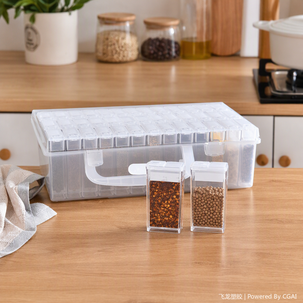 Multi-functional transparent plastic storage bottle, household kitchen organizing and storage bottle, storage container, large-capacity organizing bottle Item Picture