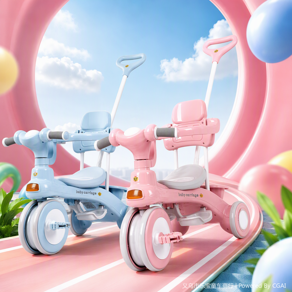 Multifunción para niños triciclo bebé juguete para niños puede sentarse y montar seguro y duradero coche de juguete para niños Application Scenario