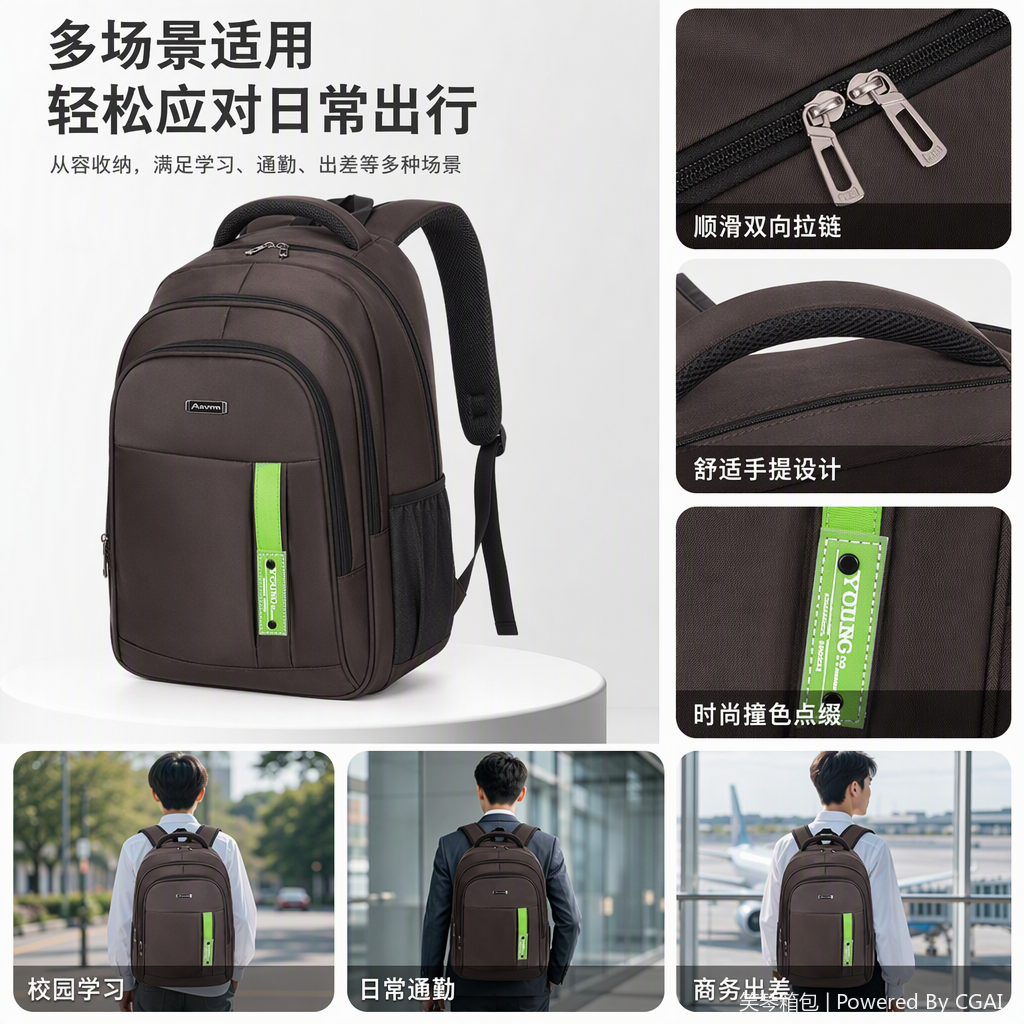 多功能耐磨运动背包登山徒步旅行休闲户外包包大容量运动包男女款细节图