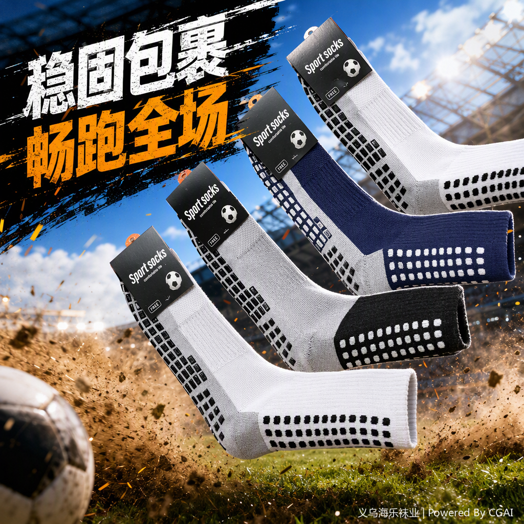Four pairs of anti-slip granular, comfortable, breathable and wear-resistant sports and casual socks for men and women Specification image