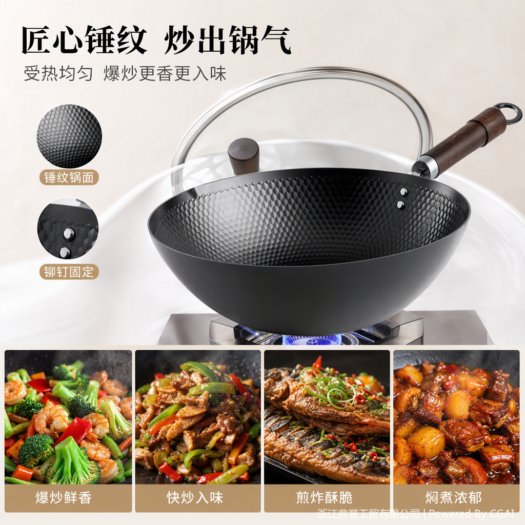 不锈钢多功能炒锅煲汤炖煮煎炸厨房用品耐热耐用适用多场景