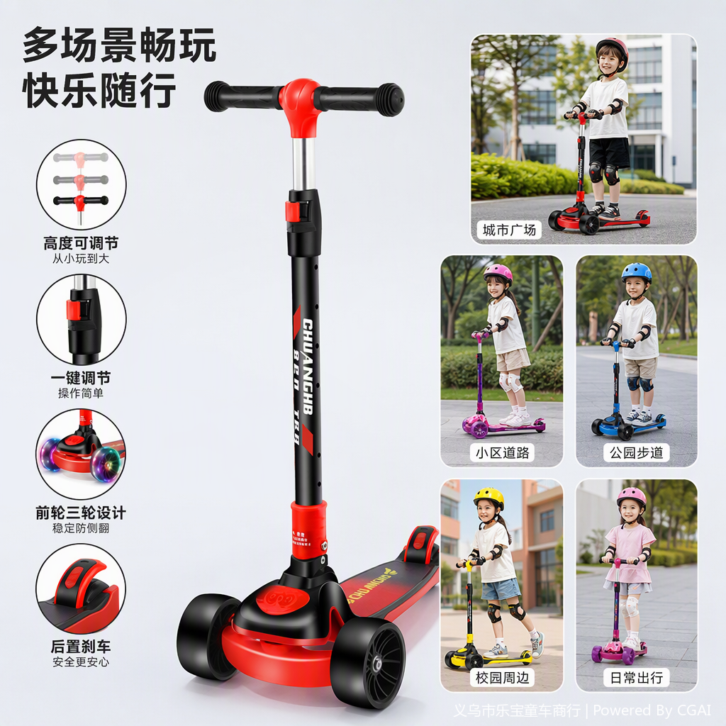 Multi-functional children's scooters, baby strollers, cribs, backpacks, seats, multi-purpose travel toys for infants and toddlers Item Picture