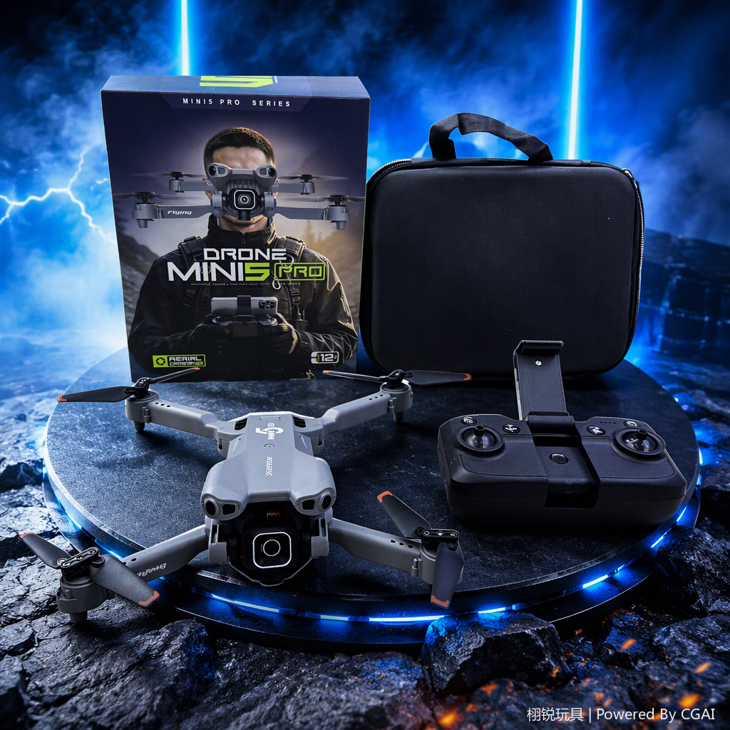 Grey drone remote control aircraft, high-definition camera, aerial photography, portable quadcopter toy, aerial photography equipment Specification image