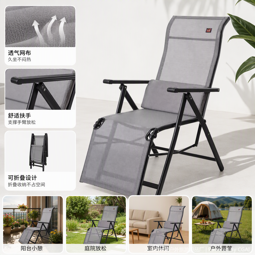 ويمكن الحصول على الأثاث بسهولة في الهواء الطلق في مطاعم الاستجمام اليدوية المحمولة Specification image
