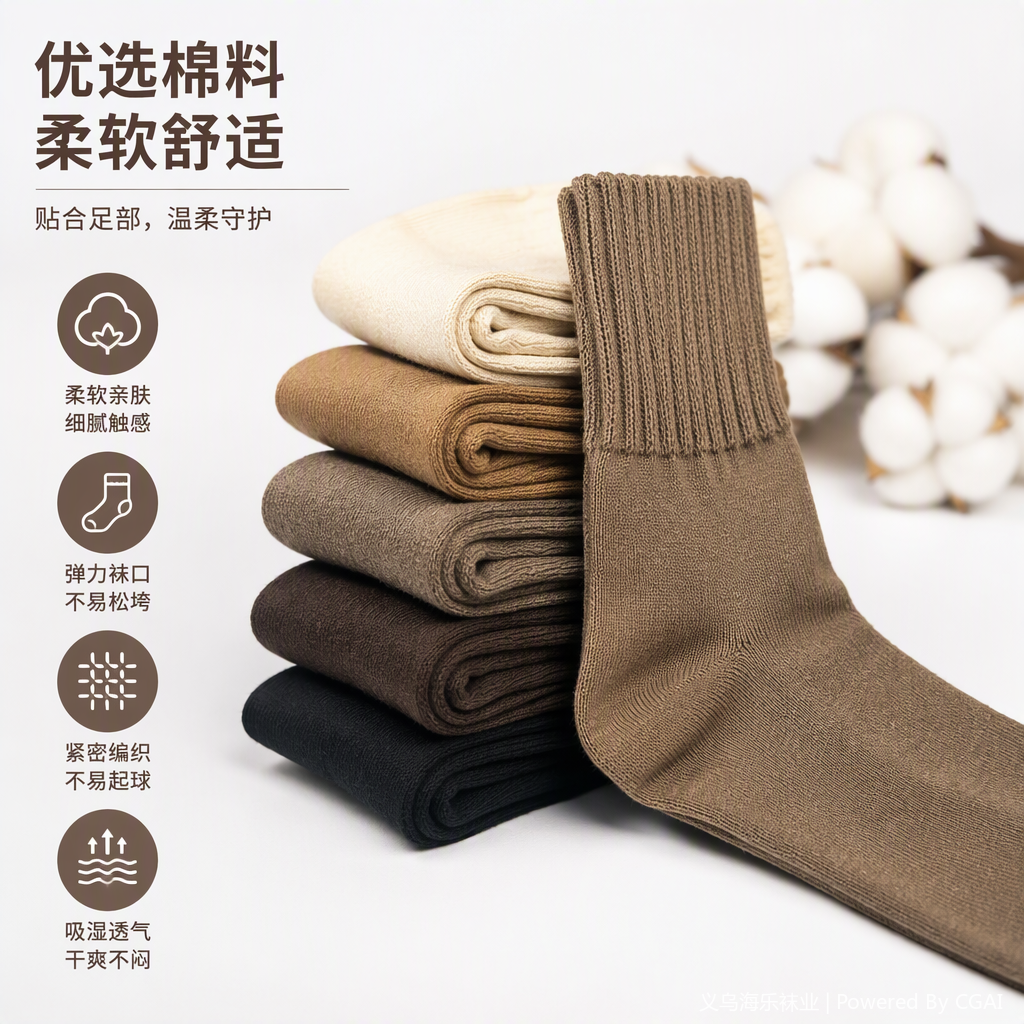 Five pairs of comfortable, breathable, casual and versatile sports socks for both men and women