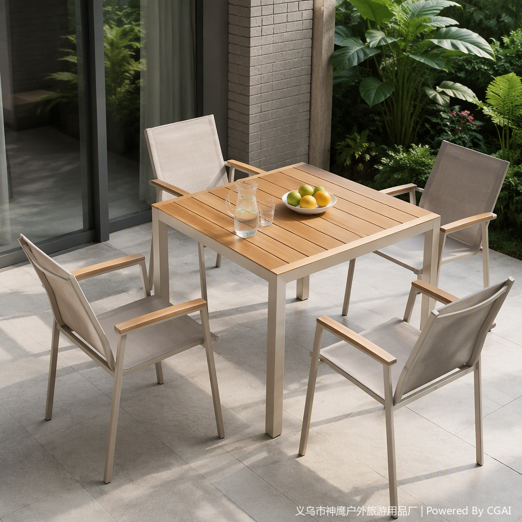 Multifuncional casual al aire libre plegable mesa y silla combinación portátil protección solar durable al aire libre juego de muebles de ocio Item Picture