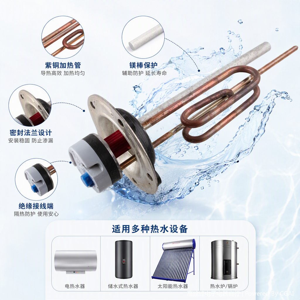 High-temperature corrosion-resistant electric heating tubes and industrial heating tubes are suitable for multiple scenarios and have excellent durability details Picture