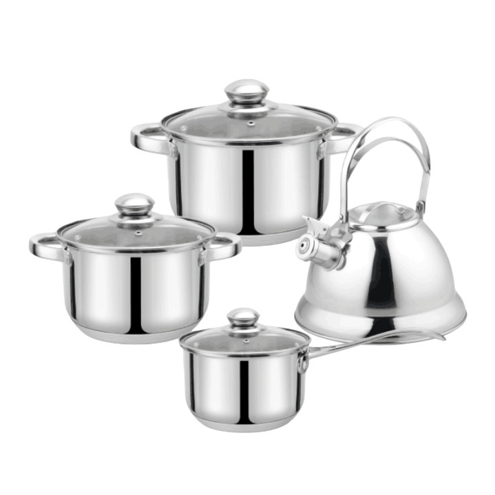 Multi-functional kitchen cookware set, household soup and stir-frying pot set, practical and durable kitchenware items HR199-1 Application Scenario