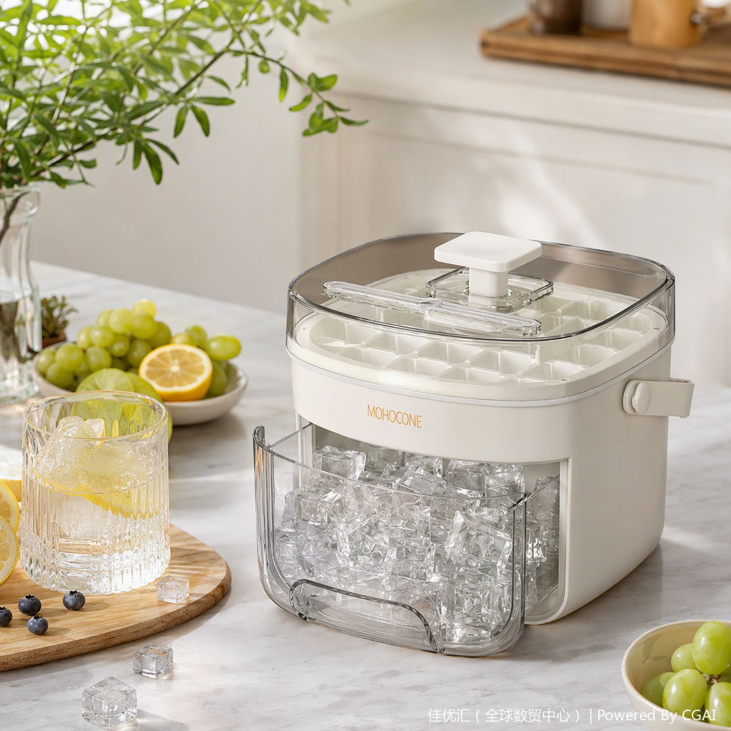 Multi-functional commercial ice maker, household kitchen ice making equipment, large-capacity ice block machine, ice maker, cold drink ice maker details Picture