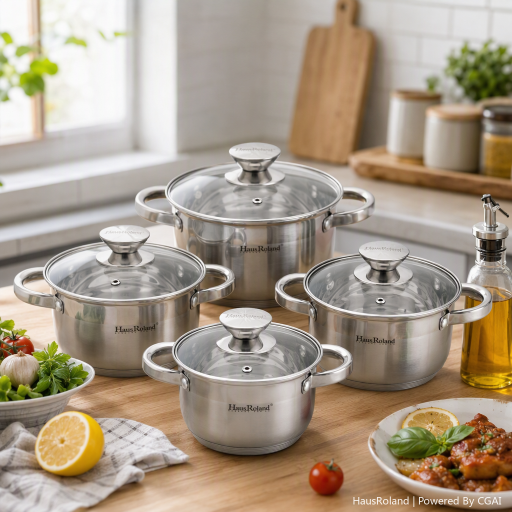 Multi-functional kitchen cookware set, household soup and stir-frying pot set, durable and practical cookware set HR176-3 Application Scenario