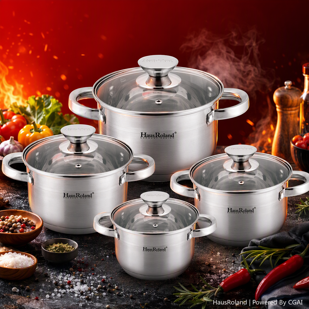 Multi-functional kitchen cookware set, household soup and stir-frying pot set, durable and practical cookware set HR176-3
