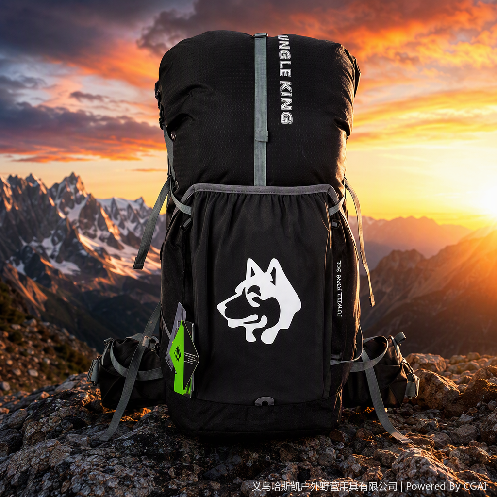 Multi-functional black outdoor mountaineering backpack for women, large-capacity hiking and mountain climbing bag, sports and leisure mountaineering bag Specification image