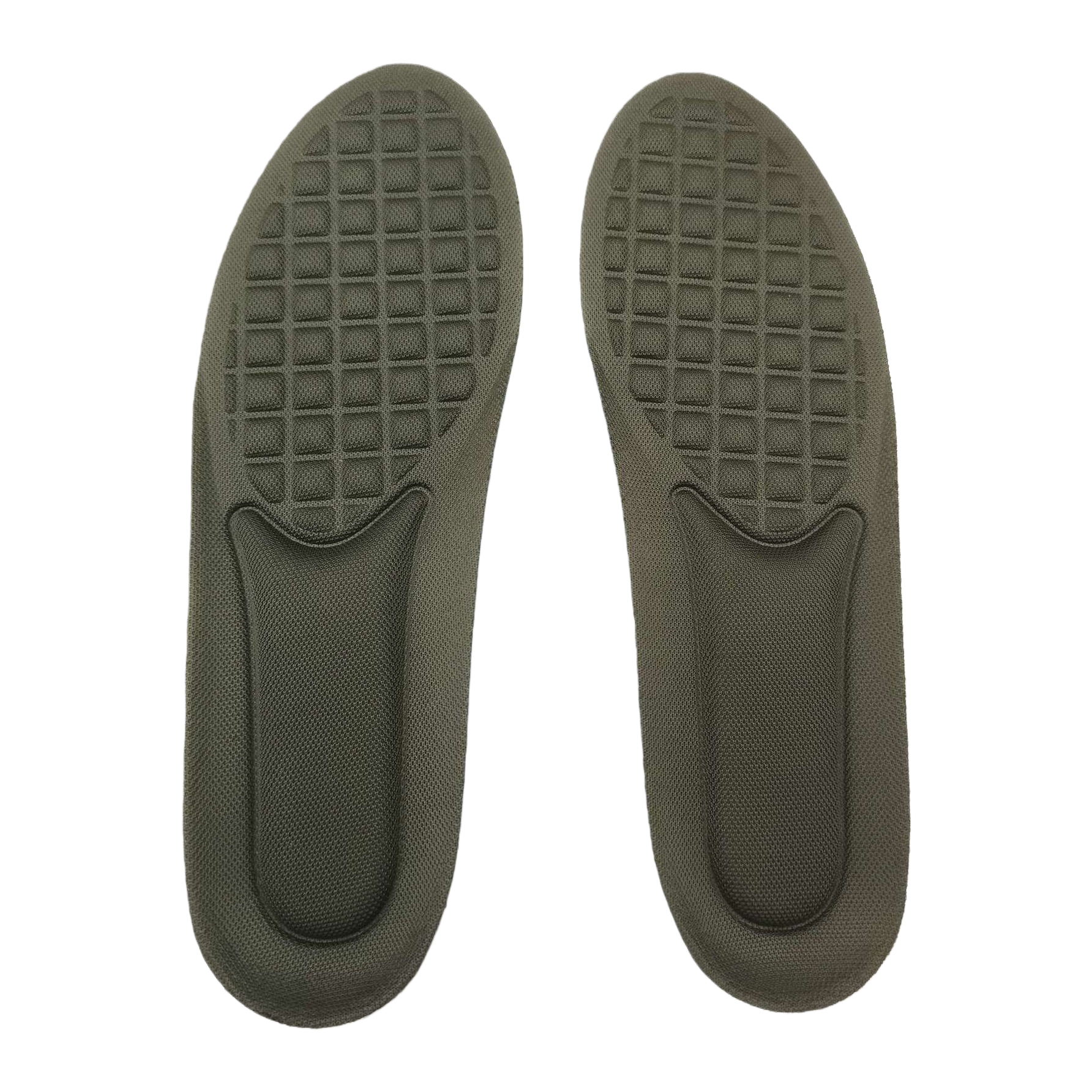 Comfortable, breathable, olive green insoles, anti-odor, shock-absorbing, sports and casual insoles, healthy foot pads Item Picture