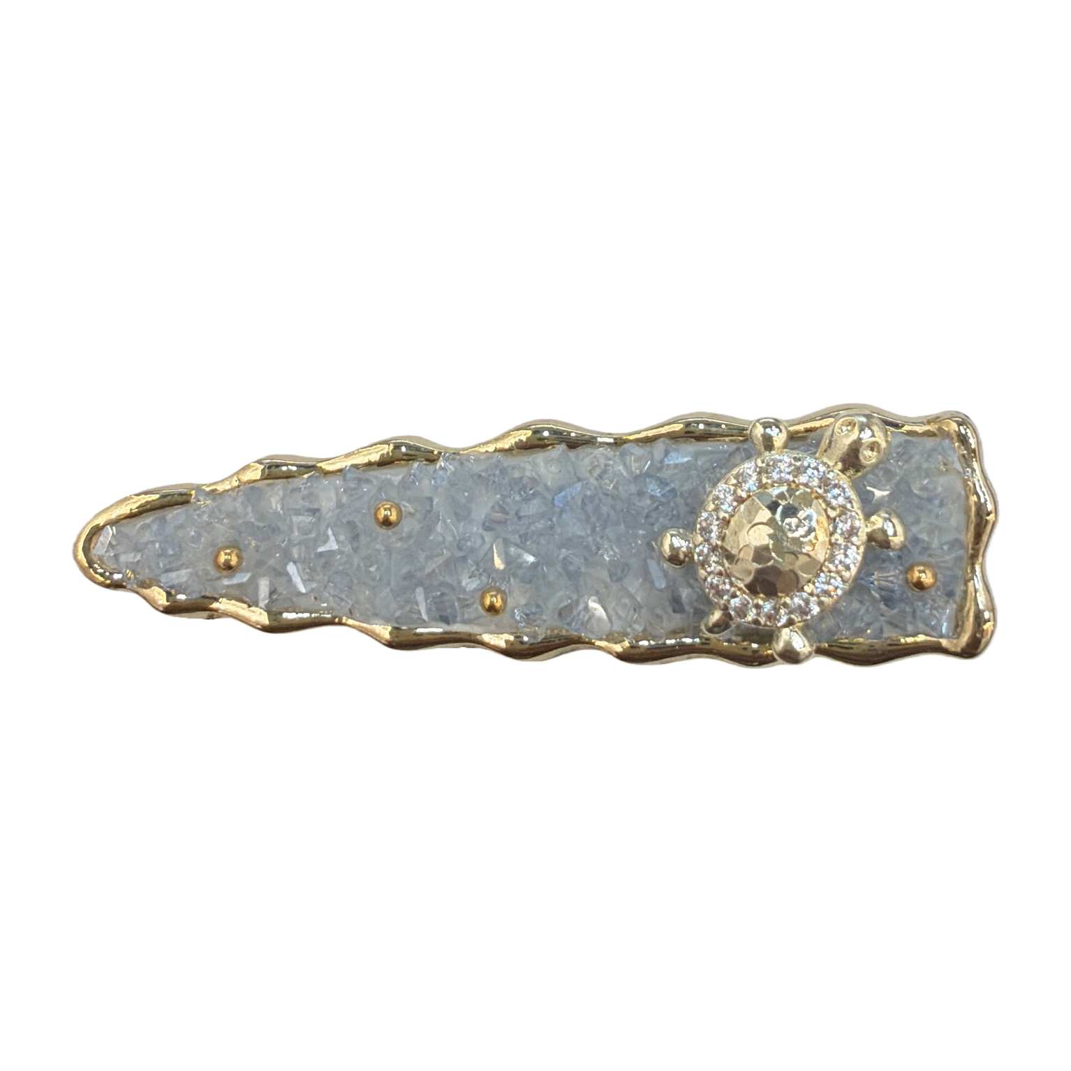 Golden diamond-encrusted turtle-shaped hair clips, fashionable and simple hair accessories, hair clips, hair accessories, ladies' hair accessories, hair clips Item Picture