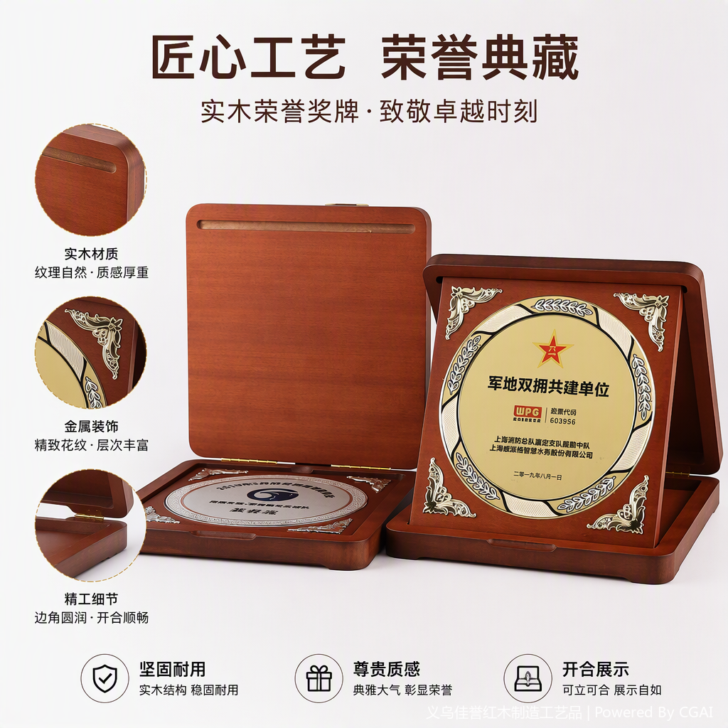 办公文化奖牌行政用品创意纪念品金属奖章企业表彰奖牌定制刻字细节图