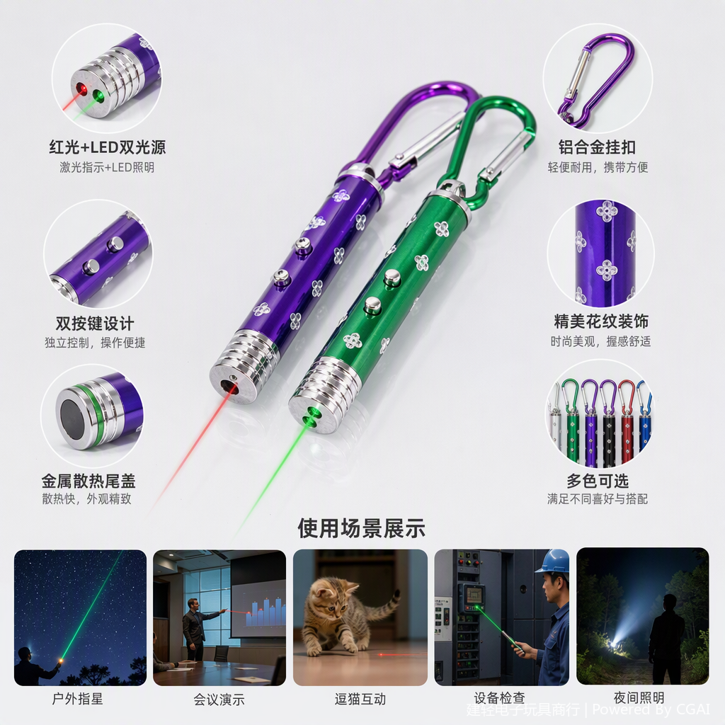 多功能手握式照明电筒便携强光手电筒户外应急灯家用手电照明工具
