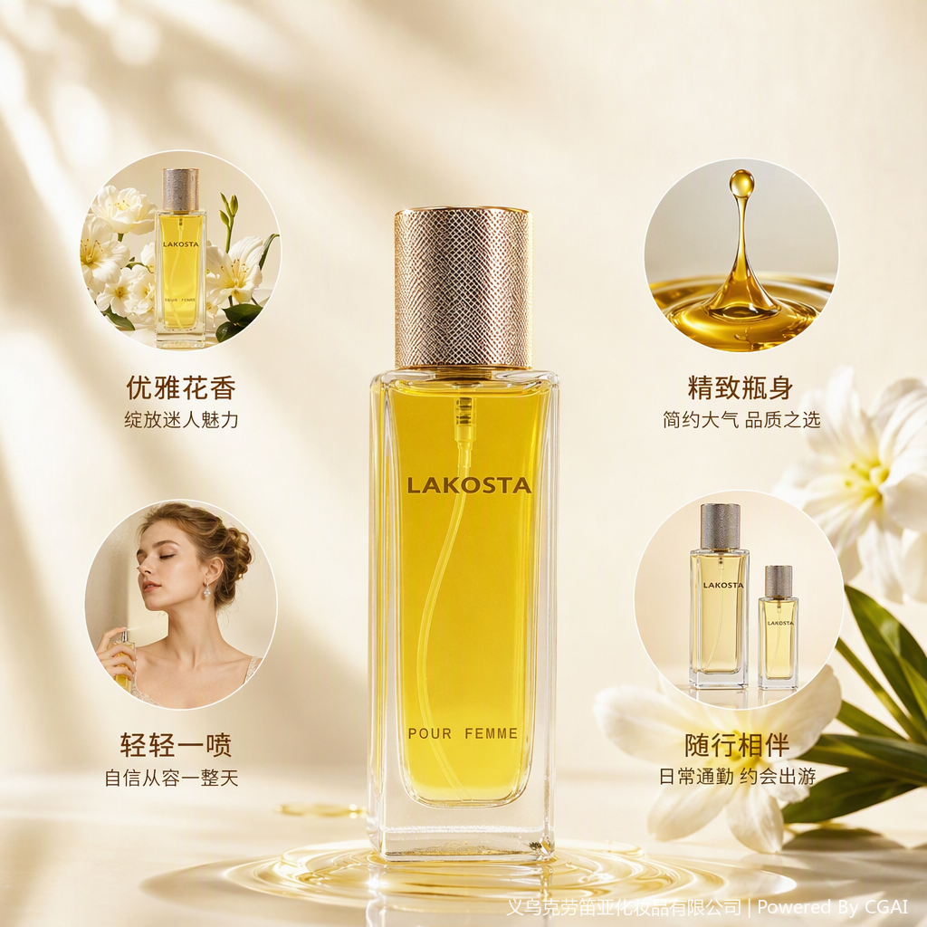 Fresh floral women's perfume, long-lasting and elegant fragrance, moisturizing, beauty and makeup, pleasant aroma Application Scenario