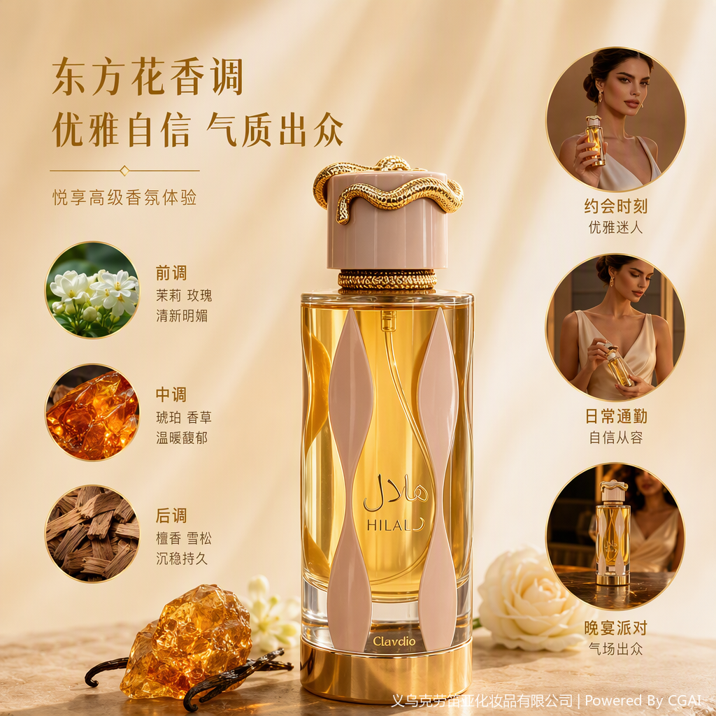Fresh floral and fruity women's perfume, long-lasting light fragrance, elegant aroma, natural charm, fragrance spray details Picture