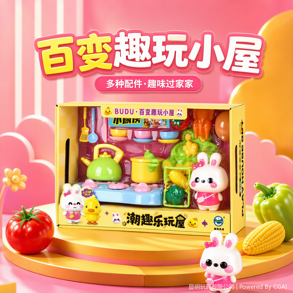 Trendy Fun Play House Children's House, Kitchen Toy Set, Fun Interactive and educational games, children's early Education gifts Specification image