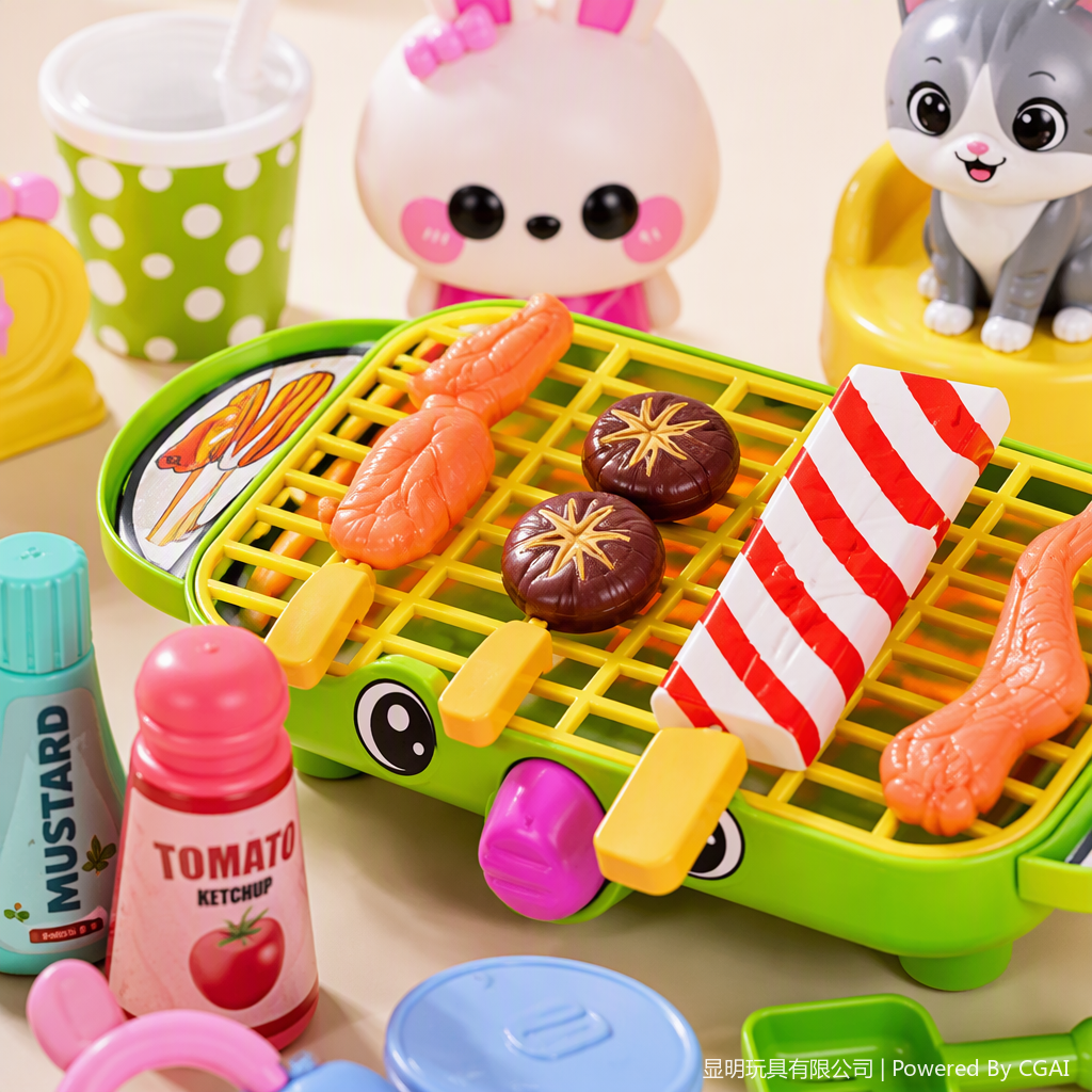 Trendy and fun playmates Stir every moment, children's barbecue theme House play toy set, fun interactive parent-child games, children's educational toys Application Scenario
