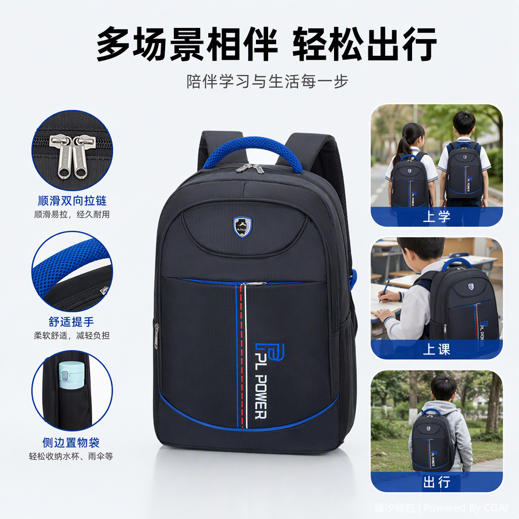 多功能时尚双肩背包男士女士休闲旅行包皮具包包大容量潮流款