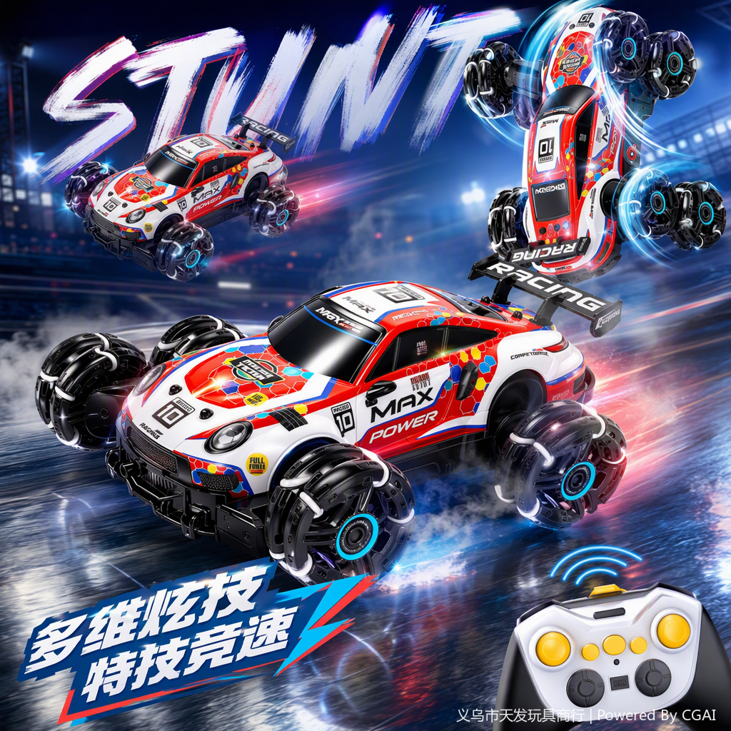 Children's remote control car, colorful racing car, electric toy, children's educational and fun car, suitable gifts for boys and girls Application Scenario