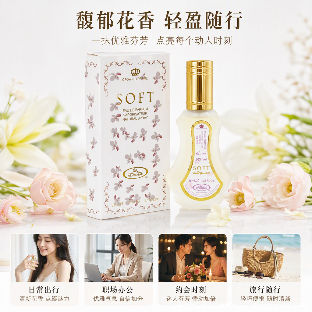 Fresh floral and fruity women's eau de Toilette, long-lasting and natural fragrance, elegant aroma, suitable for daily use Specification image