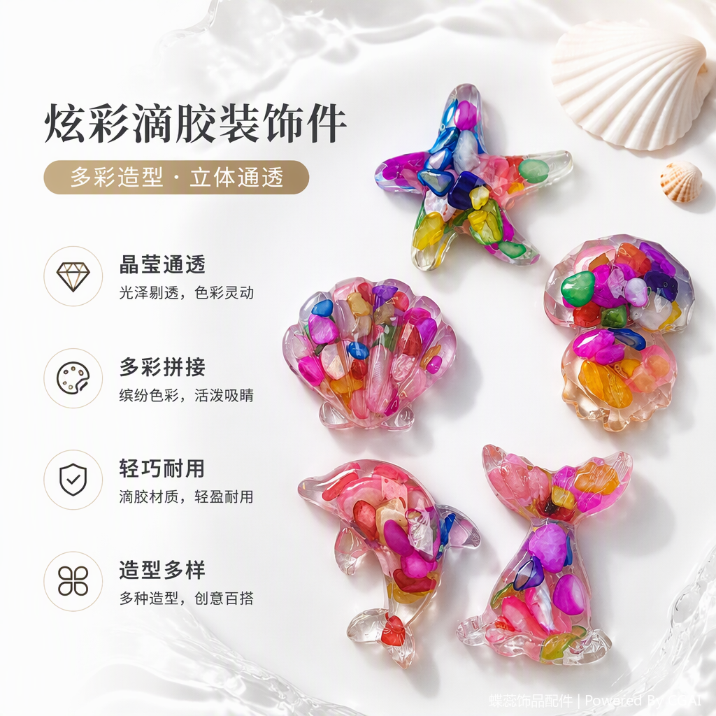 彩色树脂海洋生物造型装饰品创意摆件艺术品家居装饰礼品收藏品
