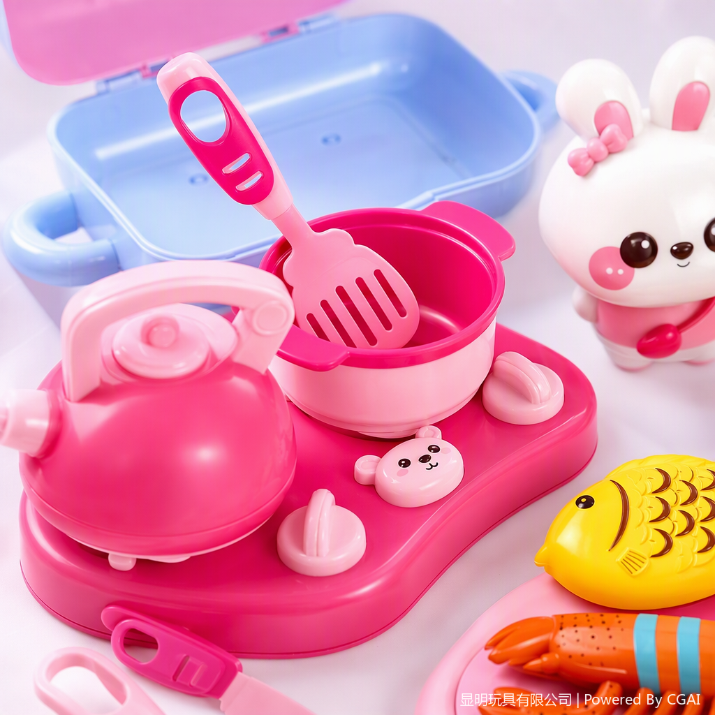 Fun Kitchen Trolley Box Toy Set: Two-color Mixed Children's Educational and Fun Storage Game Gift Box Application Scenario