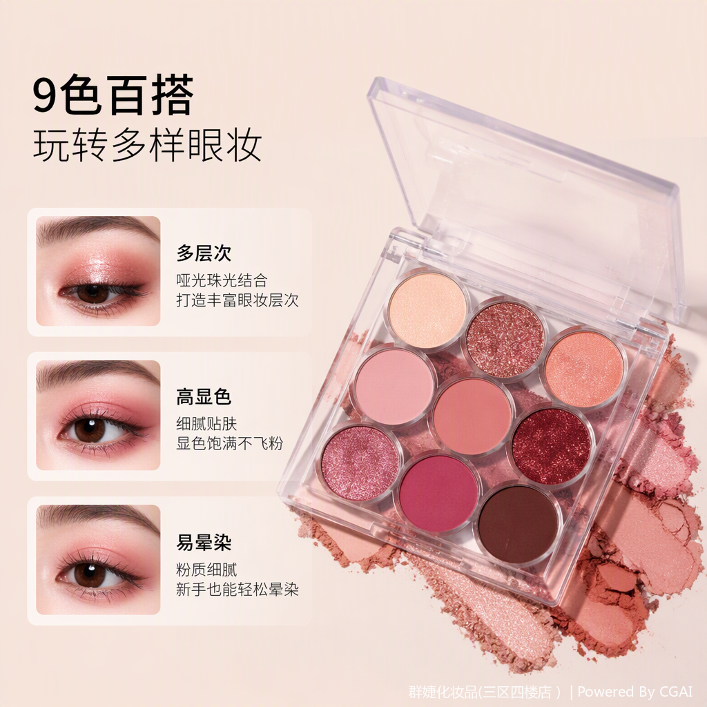 多彩眼影盘持久显色防晕染多用彩妆眼部彩妆新品推荐