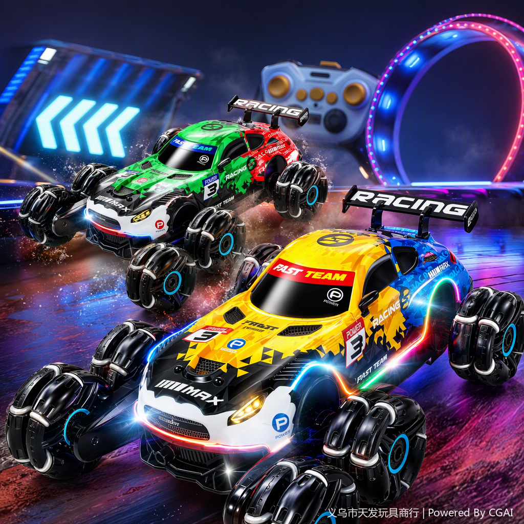 Rc racing electric toys para niños velocidad extrema deriva carga ajustable distancia de control remoto luces deslumbrantes para niños y niñas Specification image
