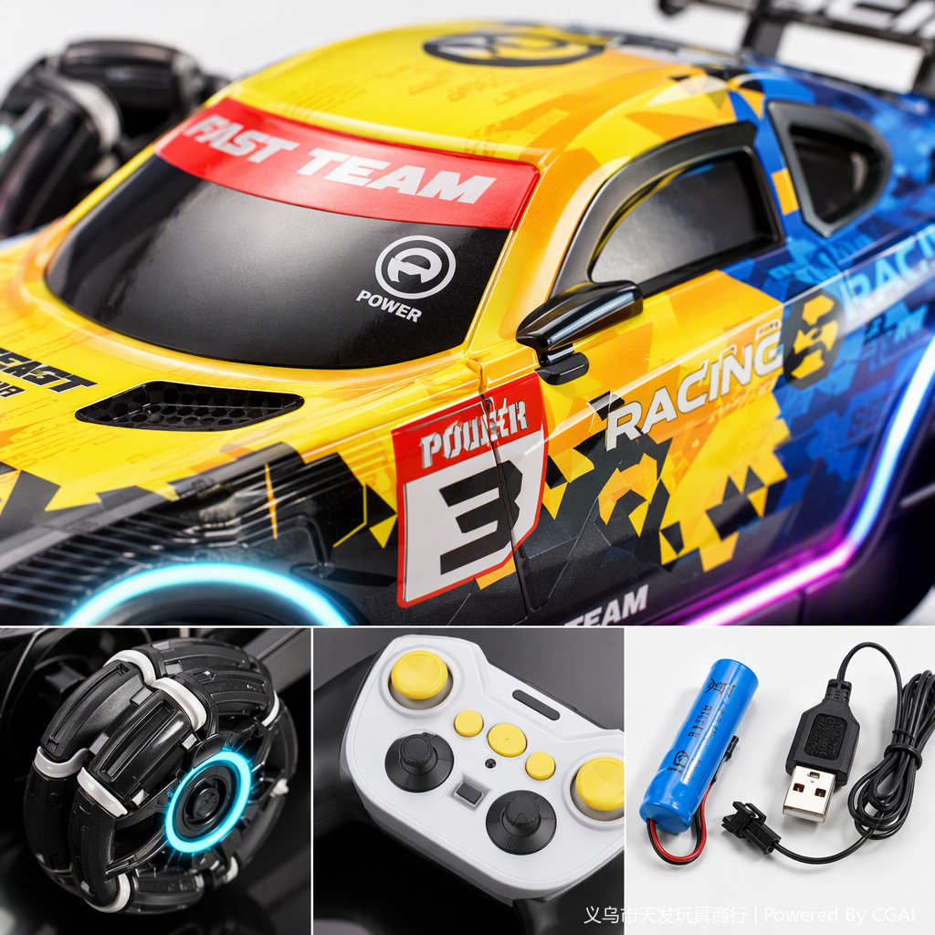 Rc racing electric toys para niños velocidad extrema deriva carga ajustable distancia de control remoto luces deslumbrantes para niños y niñas details Picture
