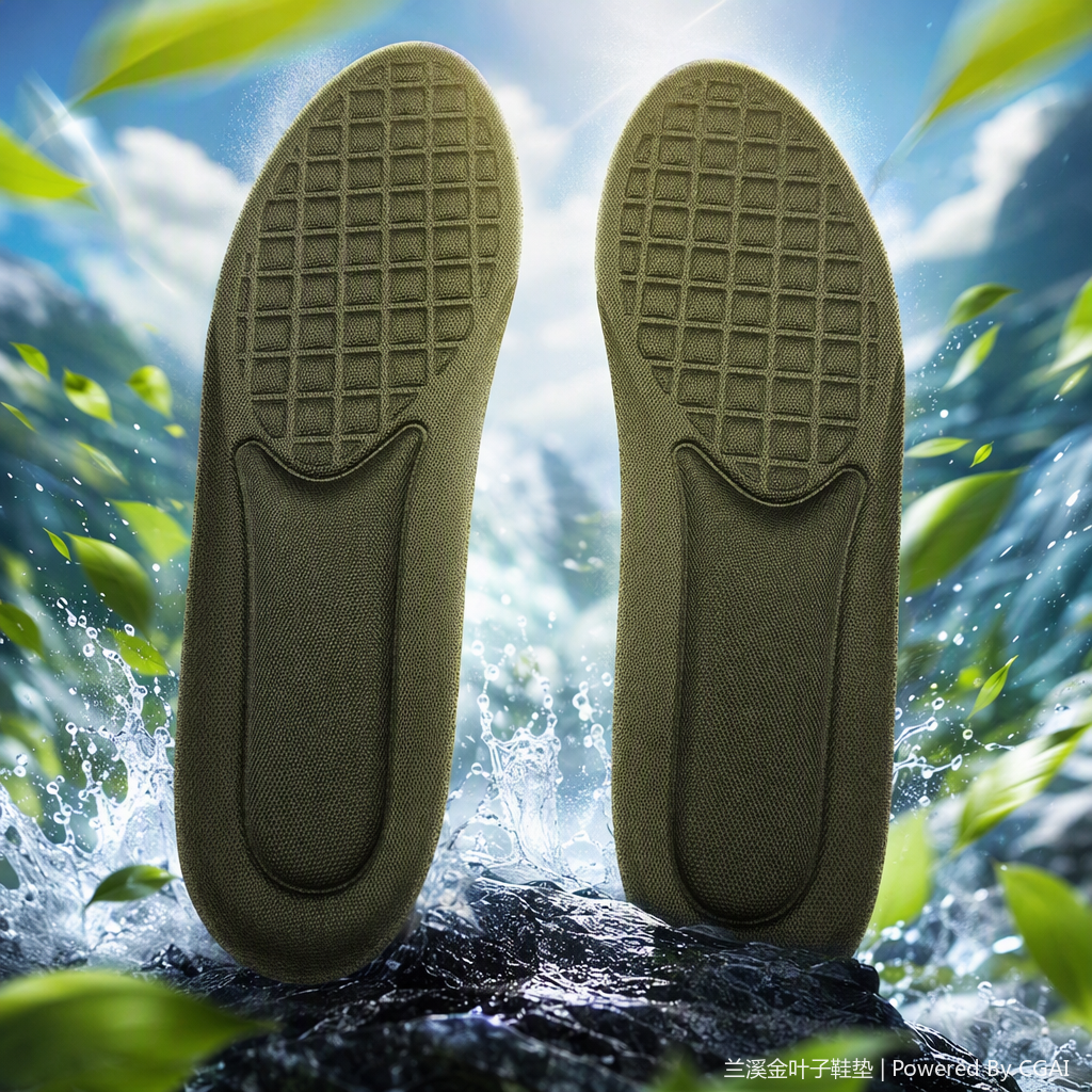 Comfortable, breathable, olive green insoles, anti-odor, shock-absorbing, sports and casual insoles, healthy foot pads Specification image